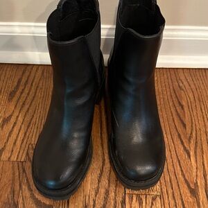 Black Leather Ankle Boots